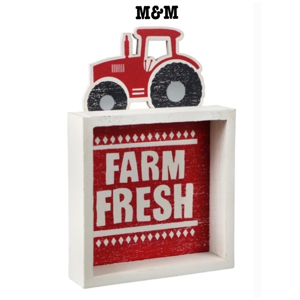 Farm Themed Plaques with Farm Icons Tractor
